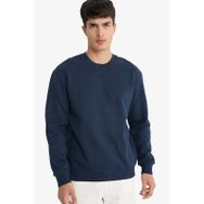 DeFacto T3777AZ25AU NV71 Lacivert Regular Fit Bisiklet Yaka Basic Erkek Sweatshirt