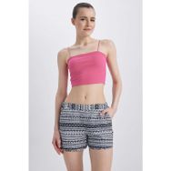 DeFacto T5232AZ23SMBK27 Fall in Love Regular Fit Etnik Desenli Bayan Deniz Şortu