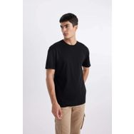 DeFacto V7699AZ23AU Siyah-BK81 New Regular Fit Erkek T-shirt