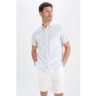 DeFacto X2054AZ22SM Regular Fit Desenli Kısa Kollu Gömlek