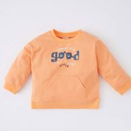 DeFacto Y3835A222AUOG300 Erkek Bebek Baskılı Bisiklet Yaka Içi Yumusak Tüylü Sweatshirt