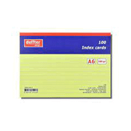 Deffter 641260 A6 Sarı Çizgili İndex Kartı