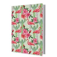Deffter Paradise Filamingo Flower Sert Kapak 110 Sayfa Çizgili Defter