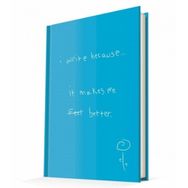 Deffter T7207 I Write Because It Makes Me Better Sert Kapak Çizgili Not Defteri