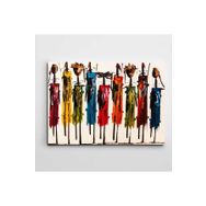 Dekolata Afrikalı İnsanlar Modern Sanat 30x40 cm Kanvas Tablo