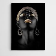 Dekolata Afrikalı Kadın 40x60 cm Kanvas Tablo