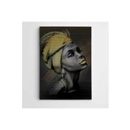 Dekolata Afrikalı Kadın Modern Sanat 30x40 cm Kanvas Tablo