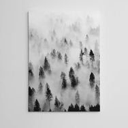 Dekolata Ağaç ve Bulutlar Mini 25x35 cm Kanvas Tablo