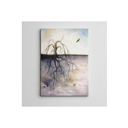 Dekolata Ağaç ve Kökleri Mini 40x60 cm Kanvas Tablo