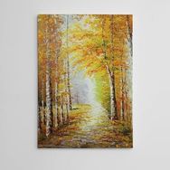 Dekolata Ağaçlar ve Sonbahar Yağlıboya Reprodüksiyon 85x120 cm Kanvas Tablo