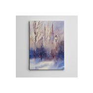 Dekolata Alacakaranlık ve Ağaçlar Mini 60x85 cm Kanvas Tablo