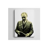 Dekolata Atatürk Kitap Okurken 140x200 cm Kanvas Tablo