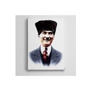 Dekolata Atatürk Mavi Çeketli 50x70 cm Kanvas Tablo