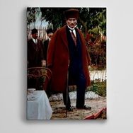 Dekolata Atatürk Palto ve Baston 140x200 cm Kanvas Tablo