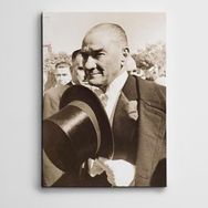 Dekolata Atatürk Şapka 35x50 cm Kanvas Tablo