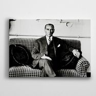 Dekolata Atatürk Siyah Beyaz 20 30x40 cm Kanvas Tablo
