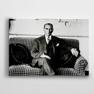 Dekolata Atatürk Siyah Beyaz 20 35x50 cm Kanvas Tablo