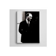 Dekolata Atatürk Tablosu Siyah Beyaz 140x200 cm Kanvas Tablo