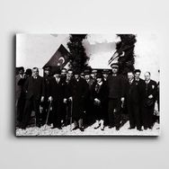 Dekolata Atatürk Tablosu Siyah Beyaz 25x35 cm Kanvas Tablo