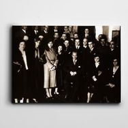 Dekolata Atatürk Tablosu Türk Ocağı Ziyareti Atatürk 25x35 cm Kanvas Tablo