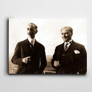 Dekolata Atatürk ve Irak Kralı Faysal 85x120 cm Kanvas Tablo