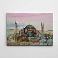 Dekolata Ayasofya 140x200 cm Kanvas Tablo