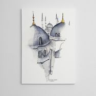 Dekolata Ayasofya Suluboya 30x40 cm Kanvas Tablo