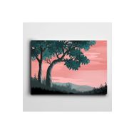 Dekolata Bahçe Ağaçlar 20x30 cm Kanvas Tablo