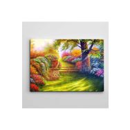Dekolata Bahçe ve Çiçekler 50x70 cm Kanvas Tablo