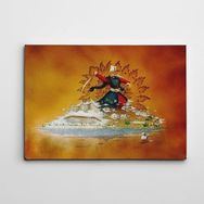 Dekolata Balerin Retro 100x140 cm Kanvas Tablo