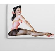 Dekolata Balerin Retro 30x40 cm Kanvas Tablo