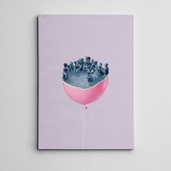 Dekolata Balon ve Havuz Mini 20x30 cm Kanvas Tablo
