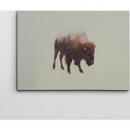 Dekolata Bufalo ve Orman 40x60 cm Kanvas Tablo