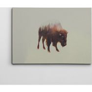 Dekolata Bufalo ve Orman 50x70 cm Kanvas Tablo