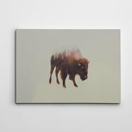 Dekolata Bufalo ve Orman 70x100 cm Kanvas Tablo