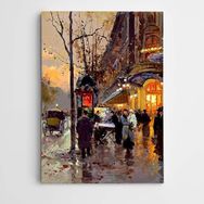 Dekolata Cadde Manzara 50x70 cm Kanvas Tablo