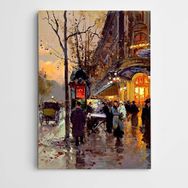 Dekolata Cadde Manzara 85x120 cm Kanvas Tablo
