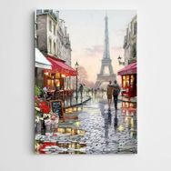 Dekolata Cadde ve Eyfel 40x60 cm Kanvas Tablo