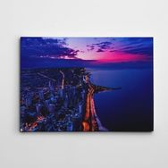 Dekolata Chiago Gece 70x100 cm Kanvas Tablo