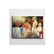 Dekolata Çiçekler Ve Çocuklar 85x120 cm Kanvas Tablo