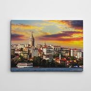 Dekolata DK000224 Galata Kulesi 50x70 cm Kanvas Tablo