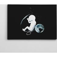 Dekolata Dünya ve Bebek 50x70 cm Kanvas Tablo