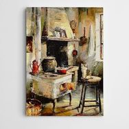 Dekolata Ev İçerisi Kedi 35x50 cm Kanvas Tablo