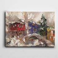 Dekolata Evler 100x140 cm Kanvas Tablo