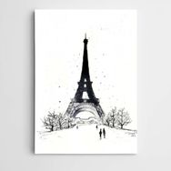 Dekolata Eyfel Paris Modern Sanat 60x85 cm Kanvas Tablo
