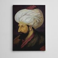 Dekolata Fatih Sultan Mehmet Portre 30x40 cm Kanvas Tablo