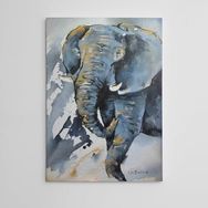 Dekolata Fil Suluboya 70x100 cm Kanvas Tablo