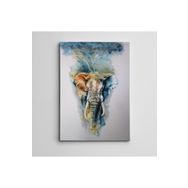 Dekolata Fil ve Ağaç Dalı Mini 60x85 cm Kanvas Tablo
