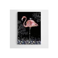 Dekolata Flamingo ve Serçe Modern Sanat 35x50 cm Kanvas Tablo