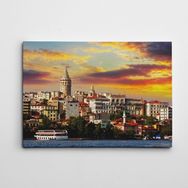 Dekolata Galata Kulesi 30x40 cm Kanvas Tablo